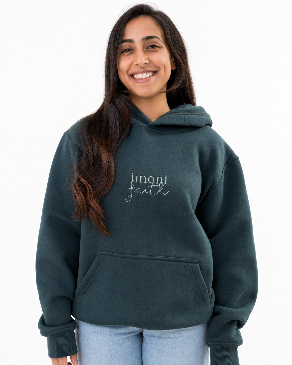 forest-green front hoodie