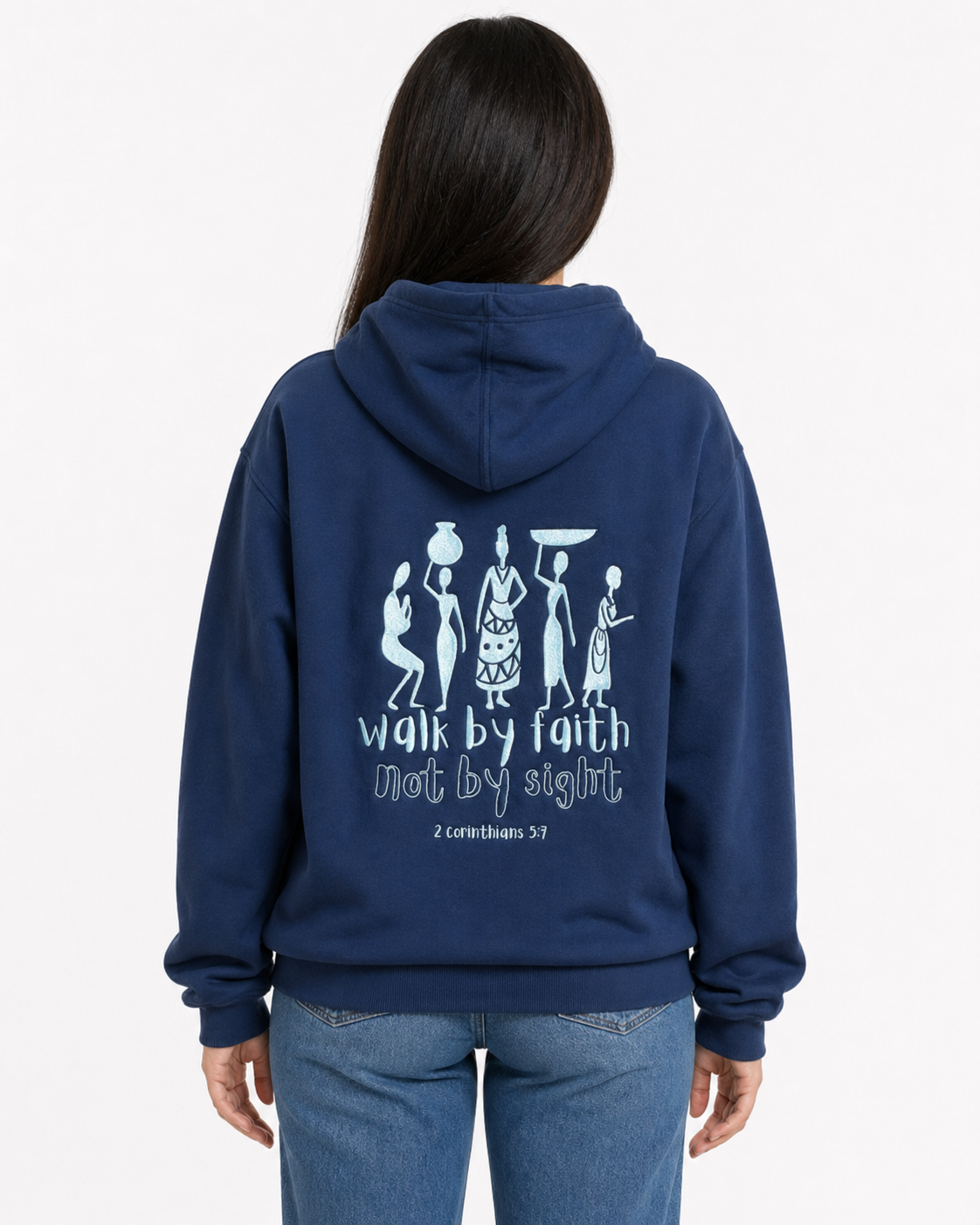 navy-blue back hoodie
